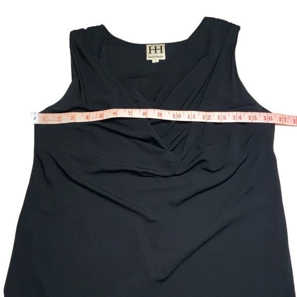 HAUTE HIPPIE 100% Rayon Jersey Knit Black Sleeveless Cowl Neck Mini Dress Sz S - Picture 6 of 12